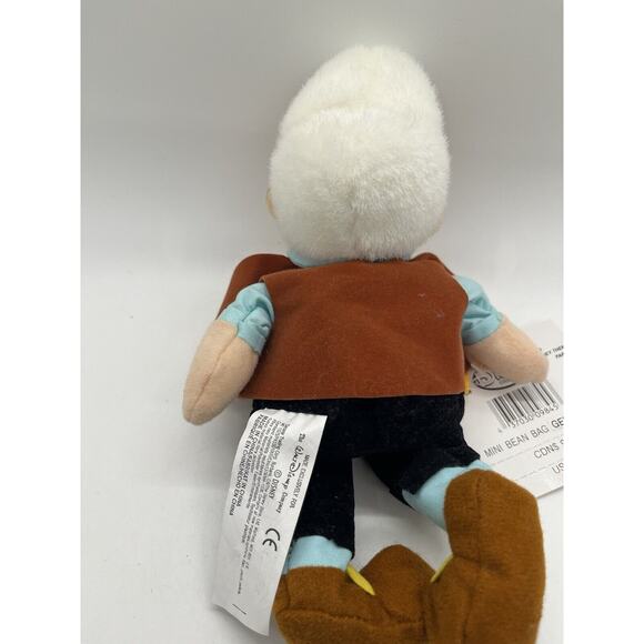 The Disney Store Pinocchio Geppetto 8" Mini Bean Bag Plush Stuffed Toy NWT - Picture 5 of 7